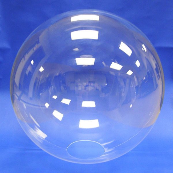 8" Clear Acrylic Sphere with Hole (Seamless) Plastic